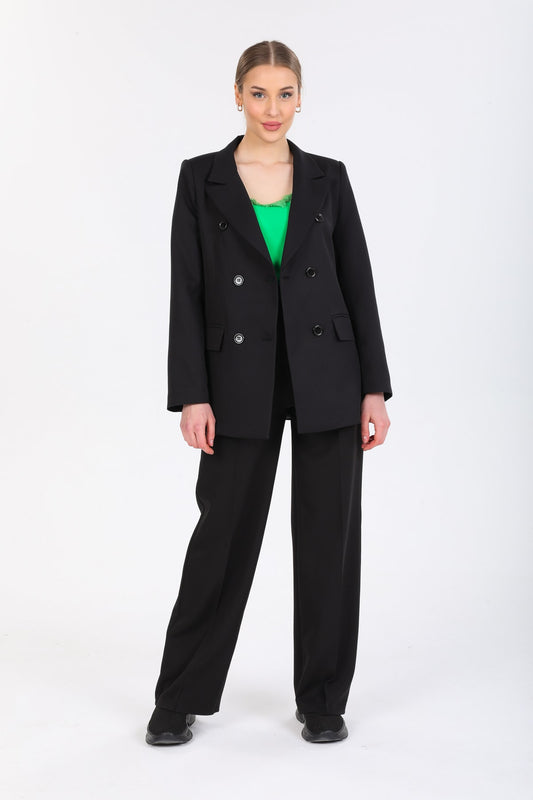 Cadence Women's Double-Breasted Jacket - Black - product image 1