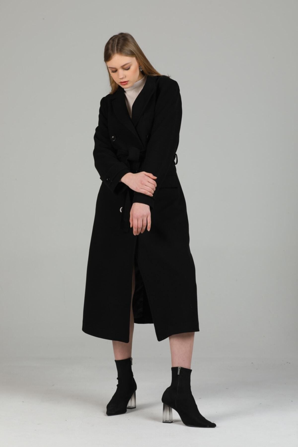 Belinda Women's Button Front Lined Coat - Black - product image 3