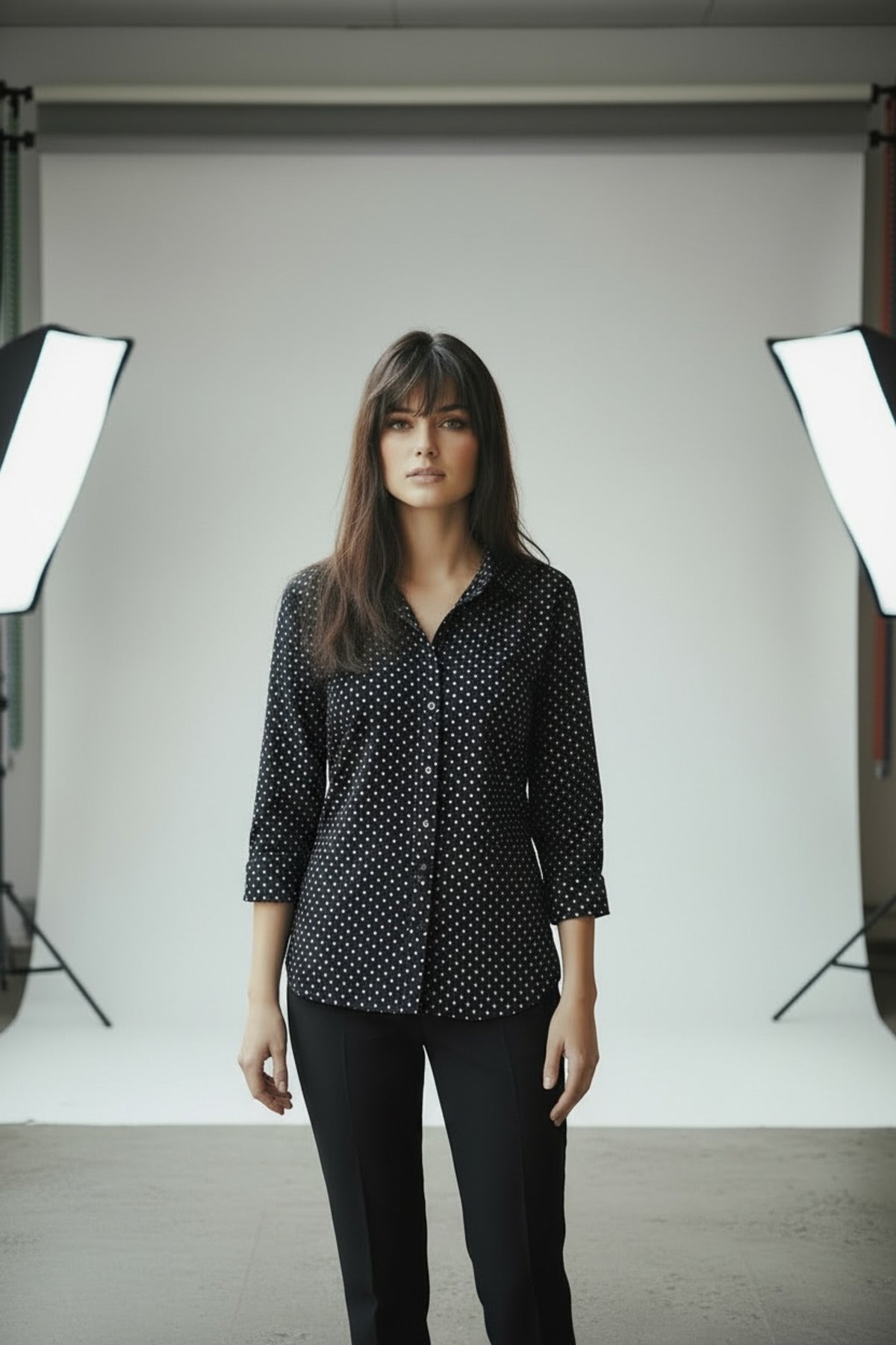 Amelie Women's Chiffon Shirt - Black - product image 4