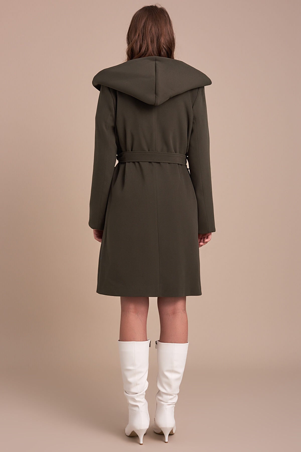 Heather Women's Hooded Coat - Khaki - product image 2