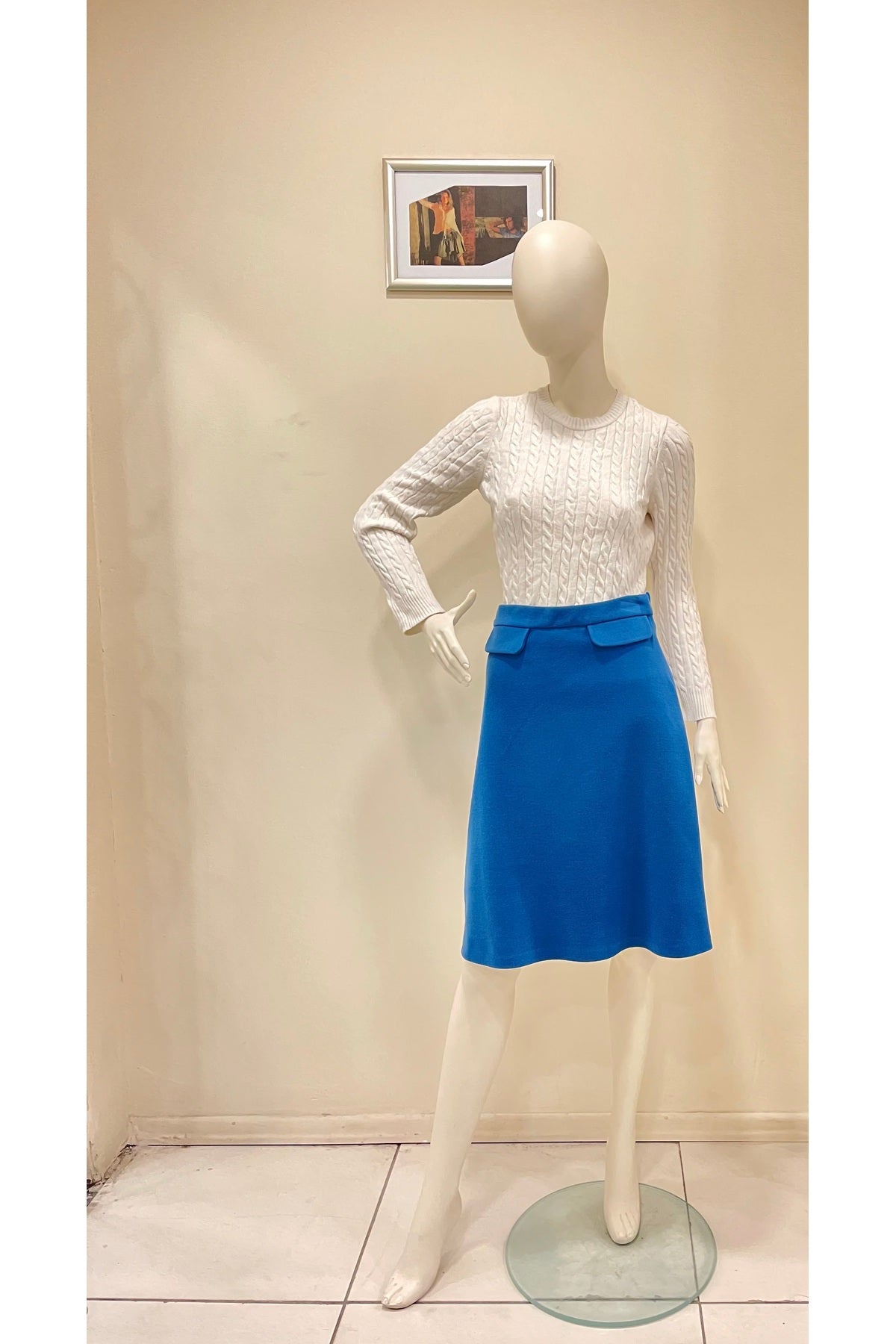 Annika Women's Lined Skirt - Teal Blue - product image 1