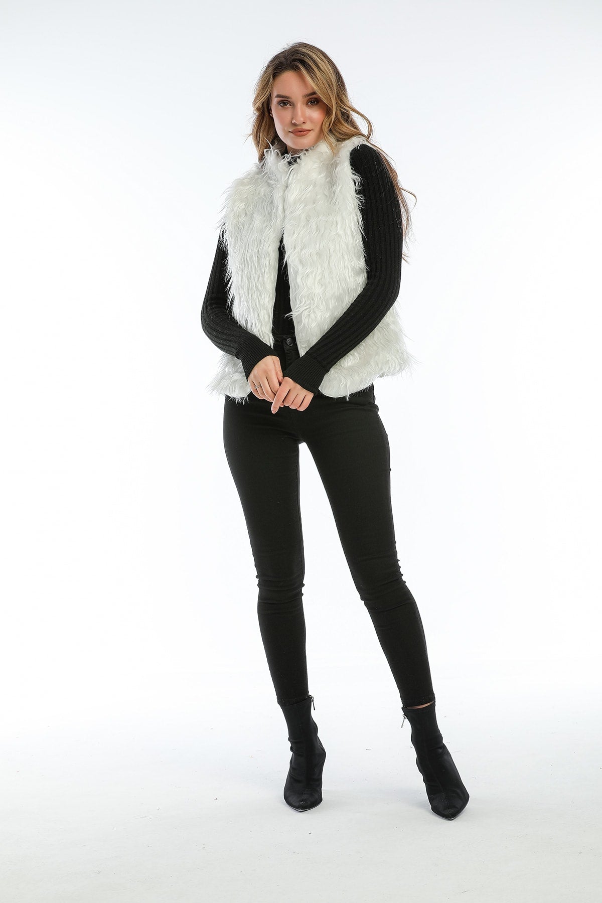 Cecily Women's Lined Vest - Ecru White - product image 2