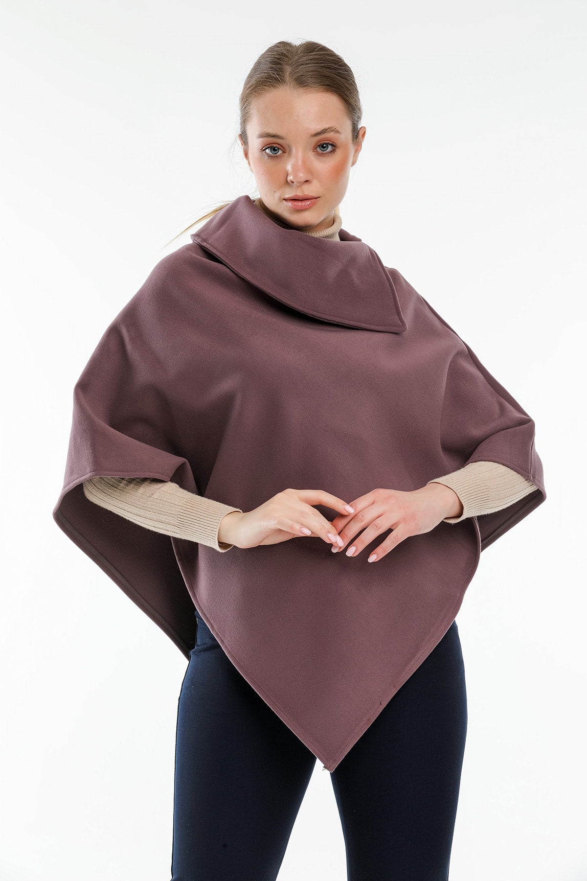 Dora Women's Poncho - Light Plum - product image 2
