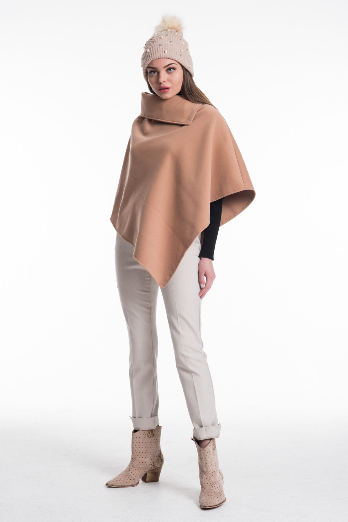 Farrah Women's Poncho - Camel New - product image 2