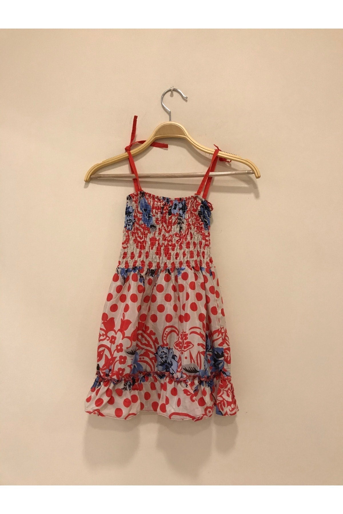 Claudia Girls' Floral Dress - Coral Red Print - product image 2