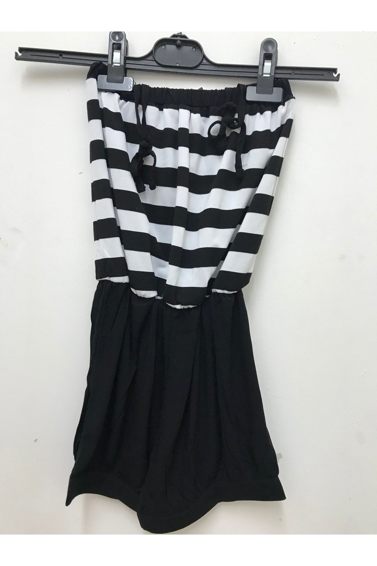 Callie Girls' Striped Jumpsuit - Black White Stripe - product image 2