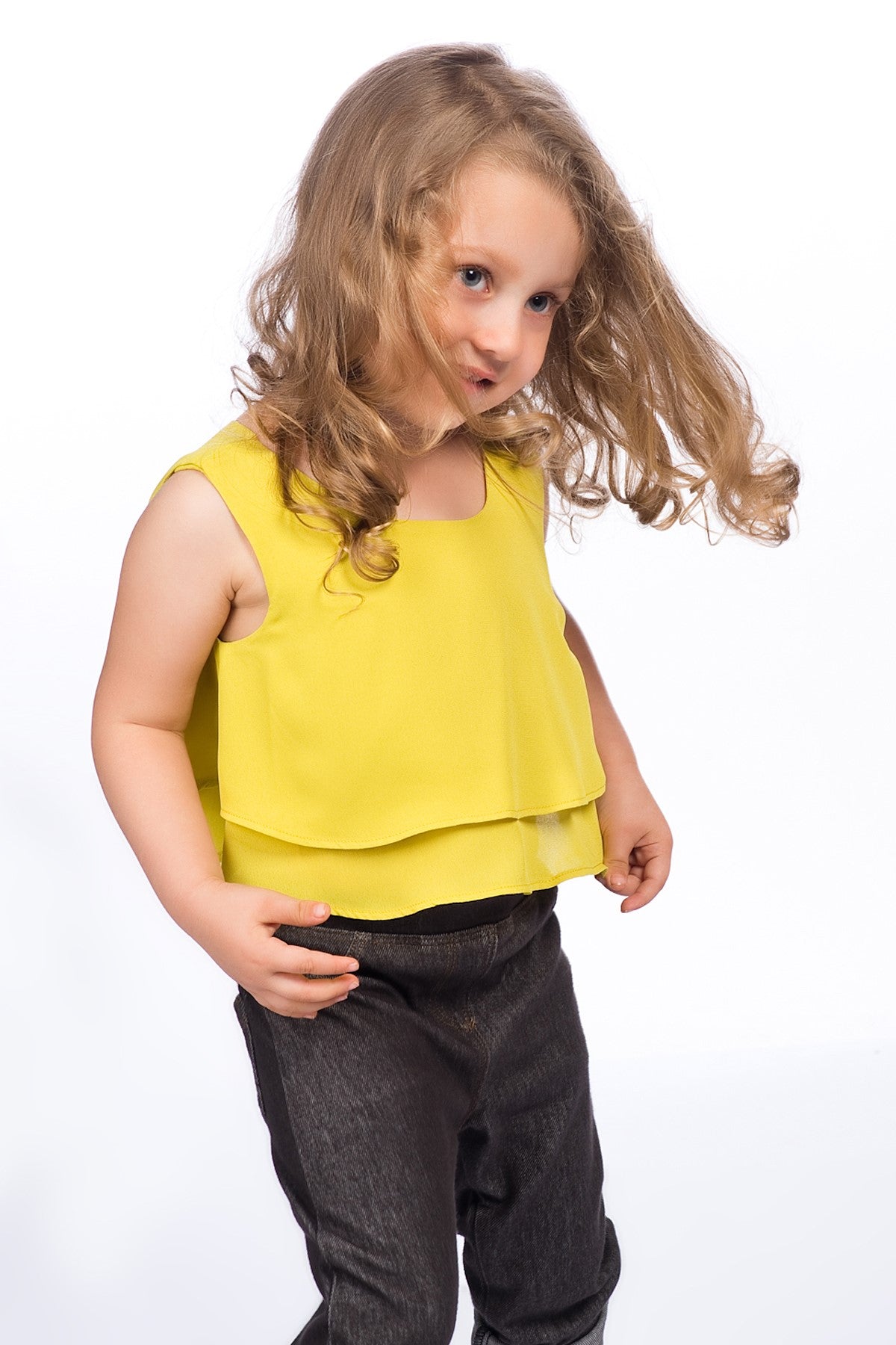 Justine Girls' Blouse - Olive Green - product image 2