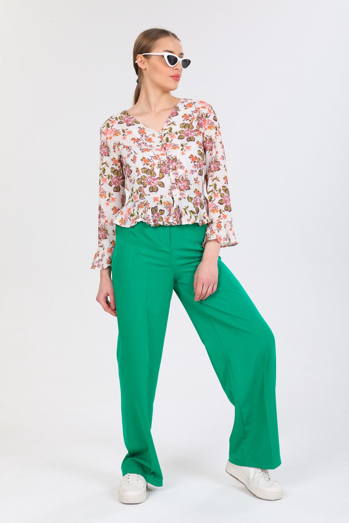 Briony Women's Floral Blouse - Cream Floral - product image 3