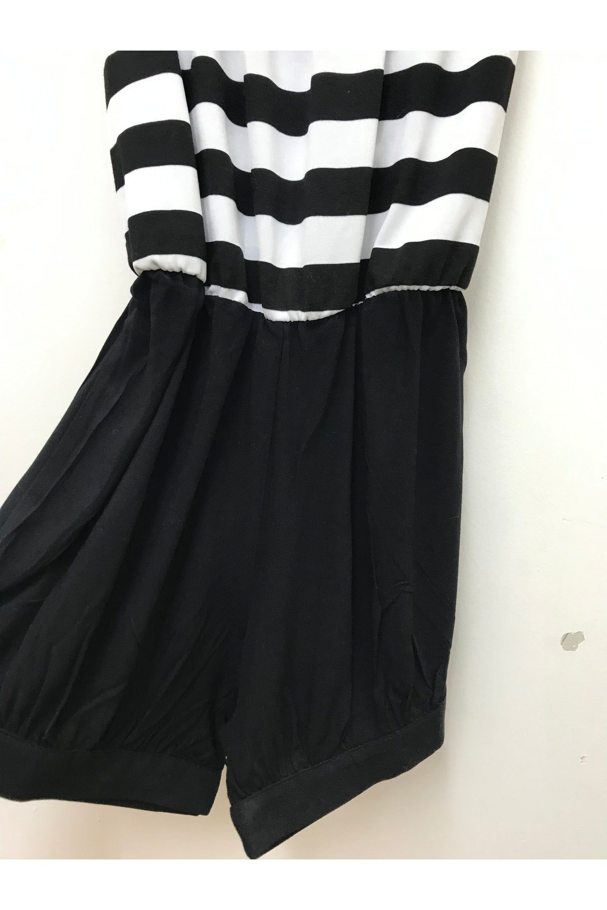 Callie Girls' Striped Jumpsuit - Black White Stripe - product image 3