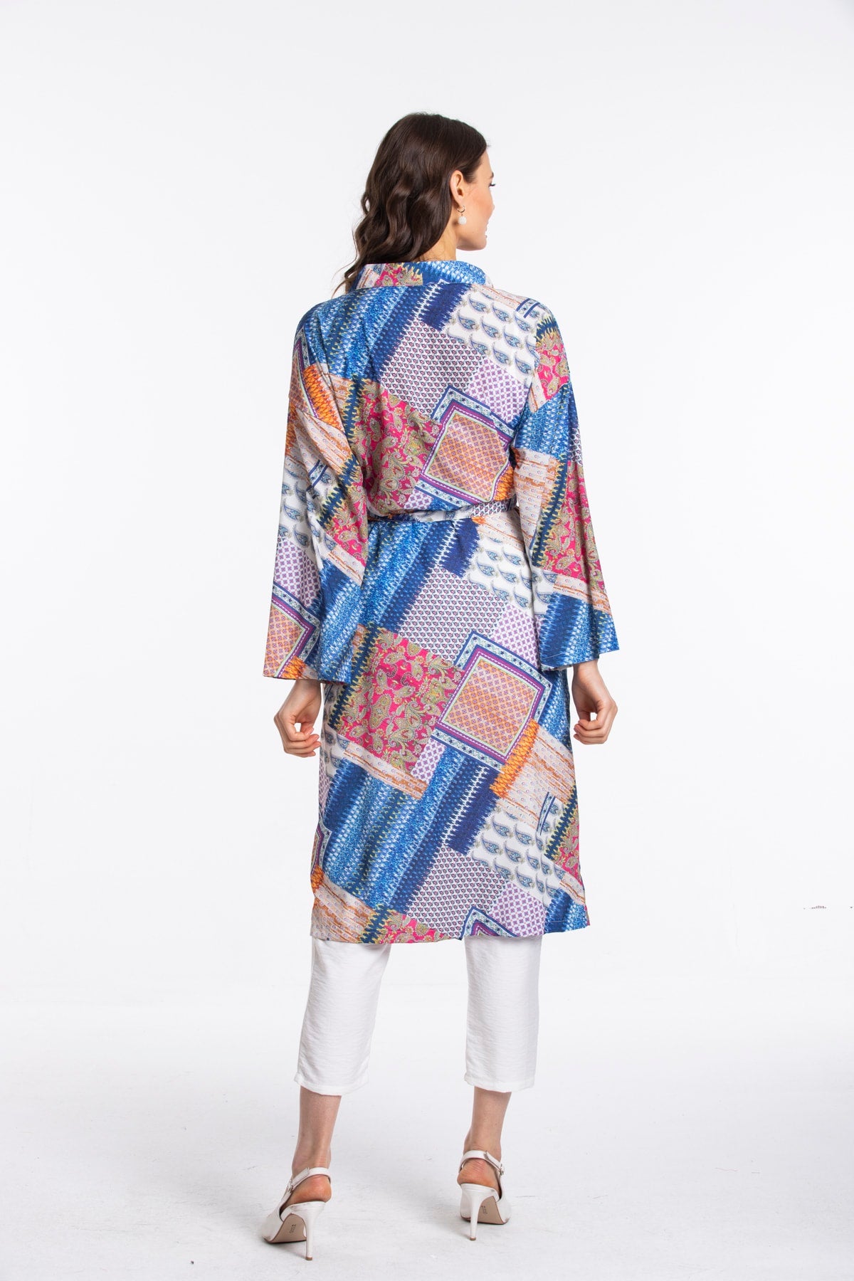 Adele Women's Kimono - Blue Print - product image 3