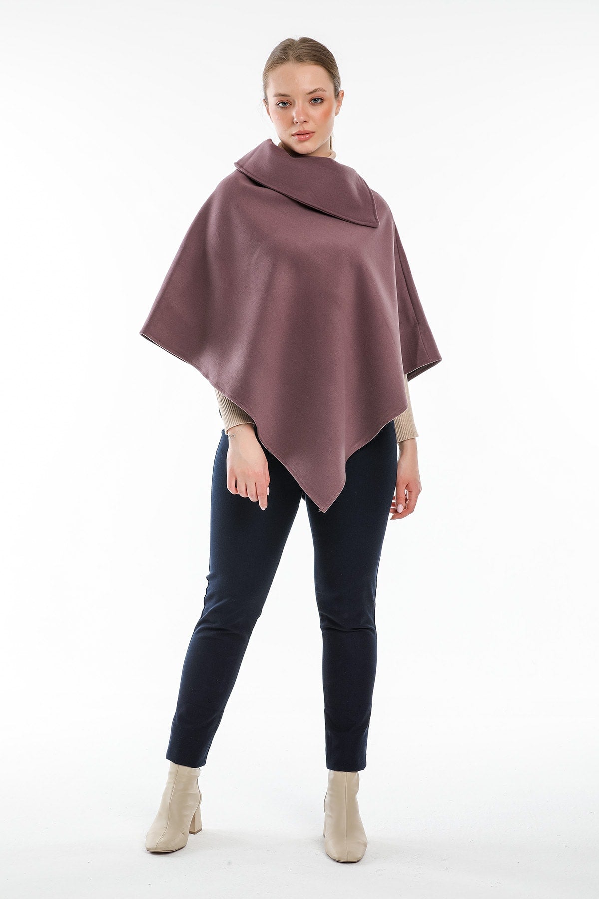Dora Women's Poncho - Light Plum - product image 3