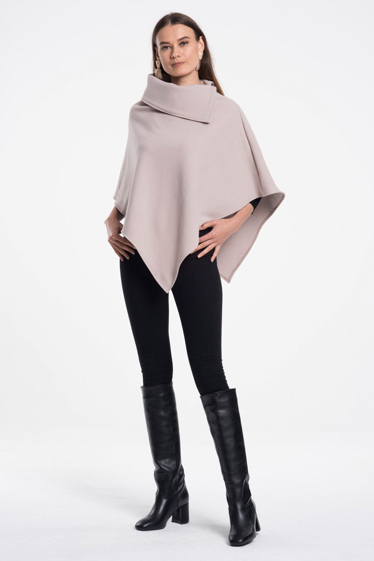 Farrah Women's Poncho - Dark Beige - product image 3