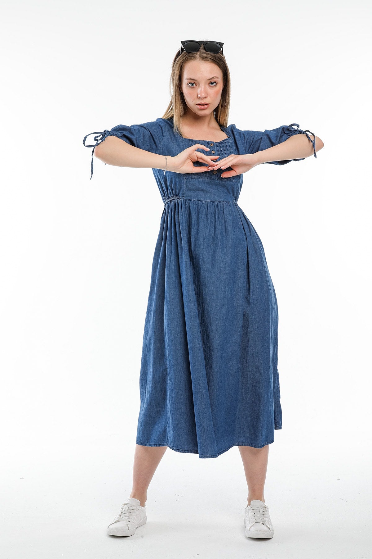 Darla Women's Denim Dress - Navy - product image 3