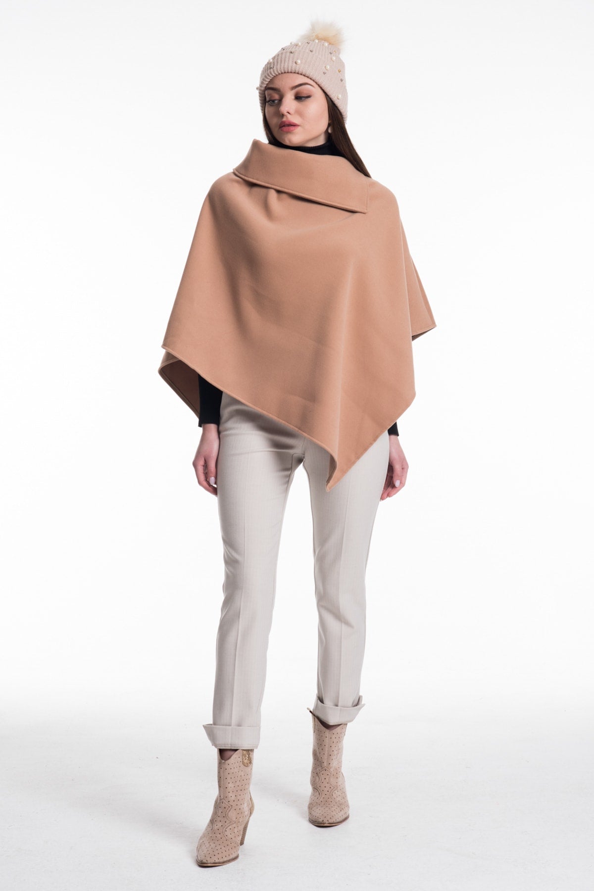 Farrah Women's Poncho - Camel New - product image 3