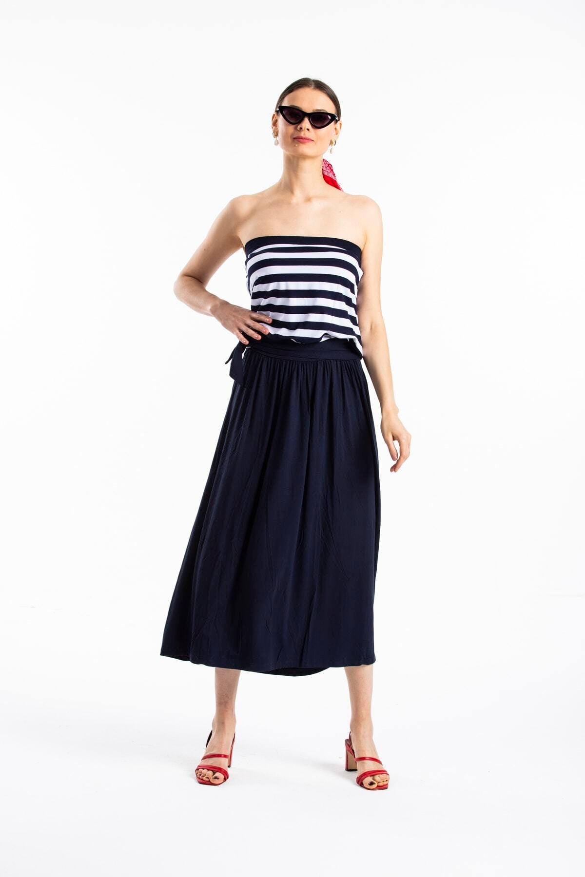 Elspeth Women's Striped Dress - Navy Stripe - product image 4