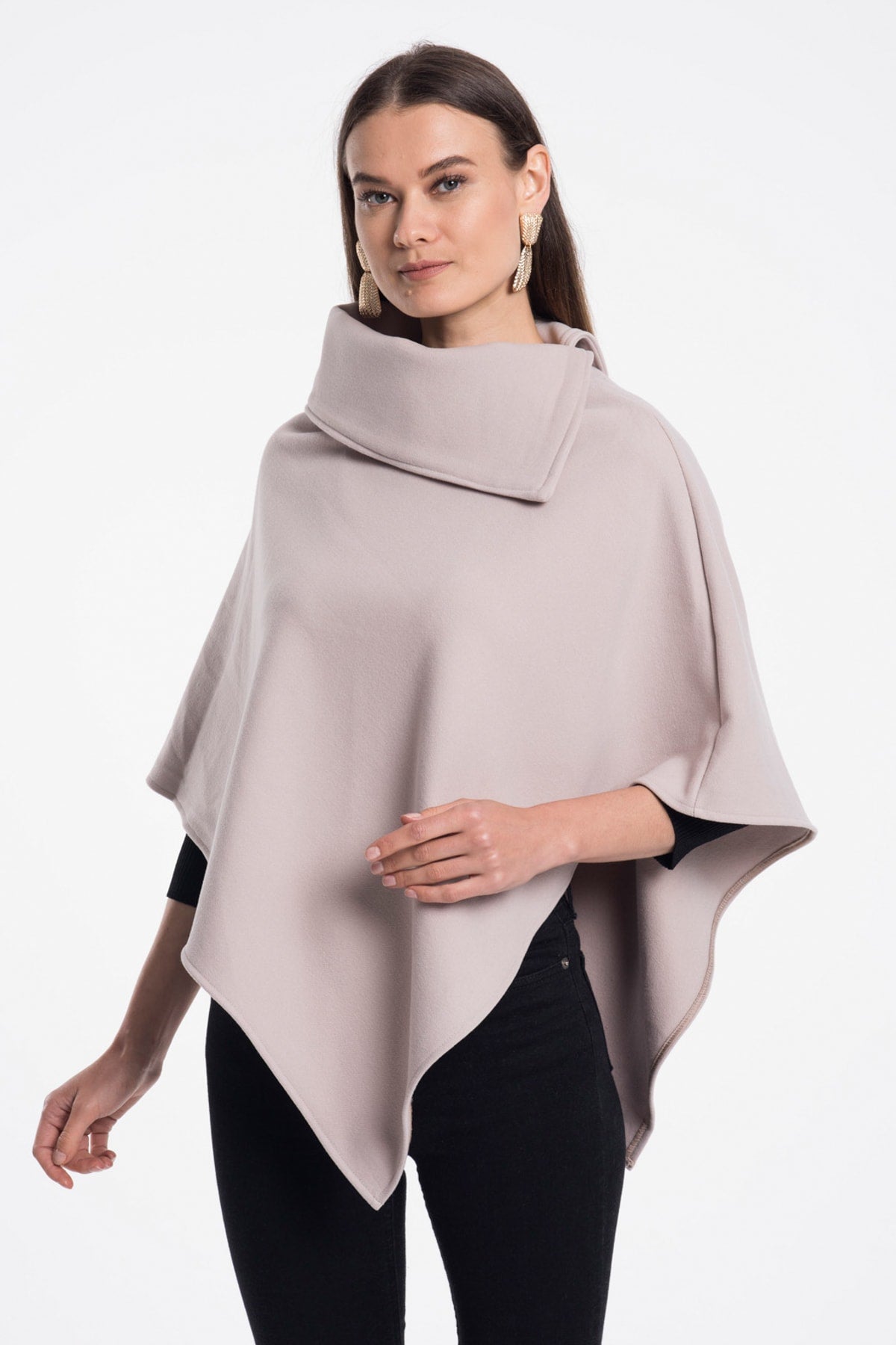 Farrah Women's Poncho - Dark Beige - product image 4