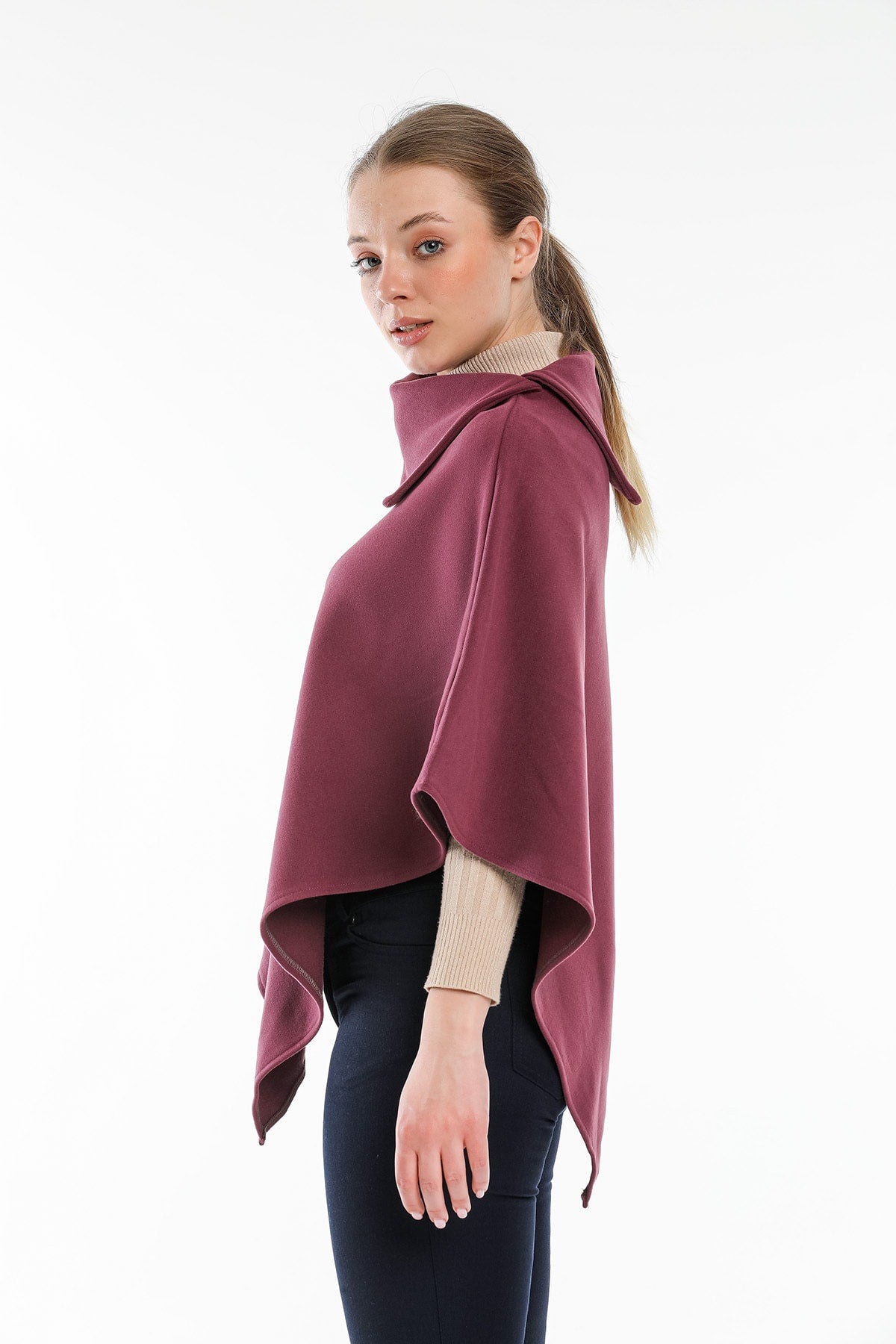 Dora Women's Poncho - Plum New - product image 4