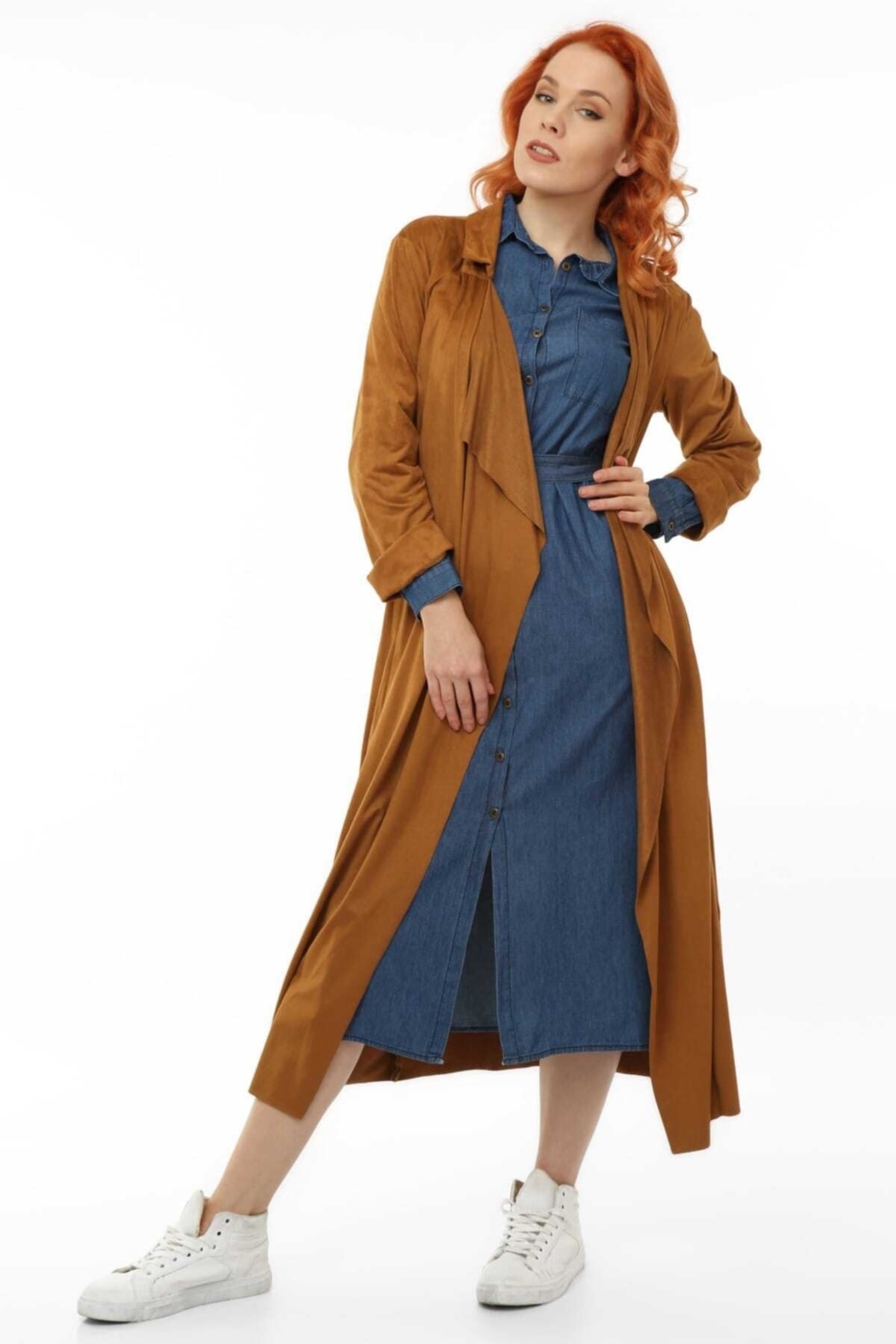Iona Women's Suede-Effect Jacket - Cognac - product image 5