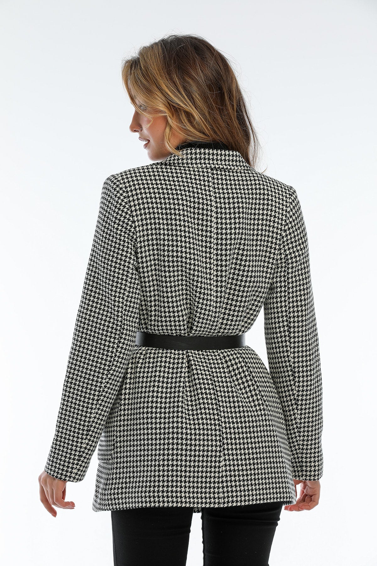 Catalina Women's Houndstooth Blazer - Black White Houndstooth - product image 5