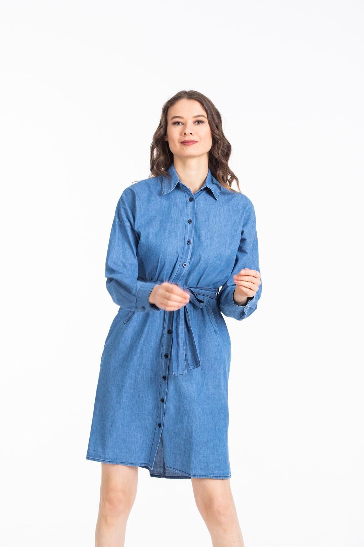 Ember Women's Denim Dress - Navy - product image 6