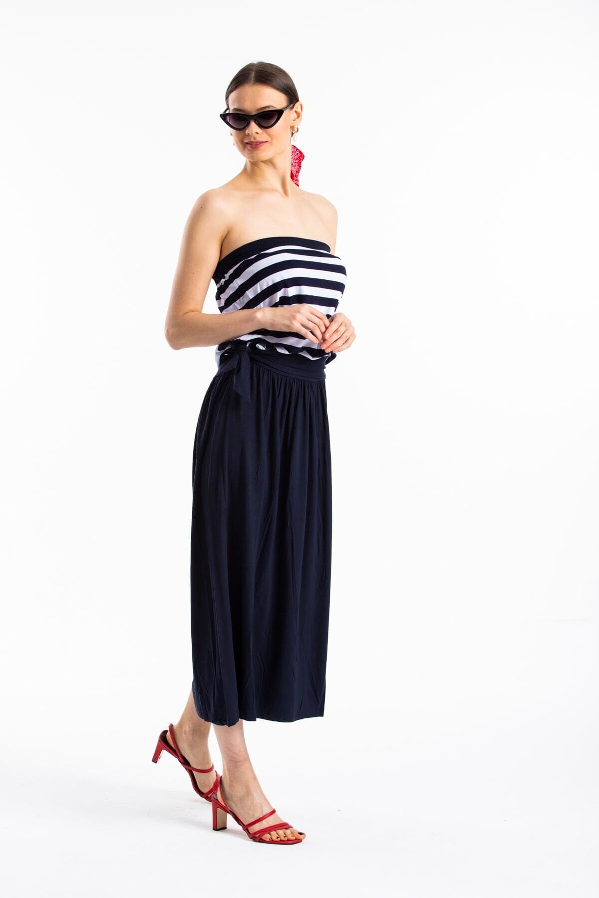 Elspeth Women's Striped Dress - Navy Stripe - product image 7