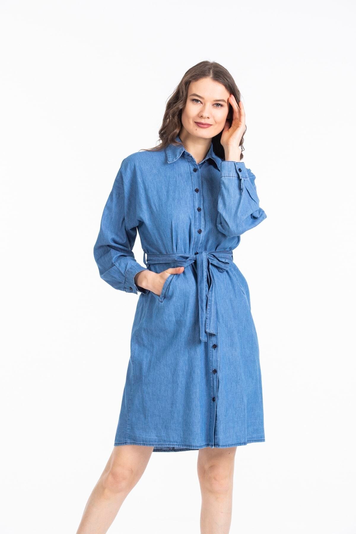 Ember Women's Denim Dress - Navy - product image 8