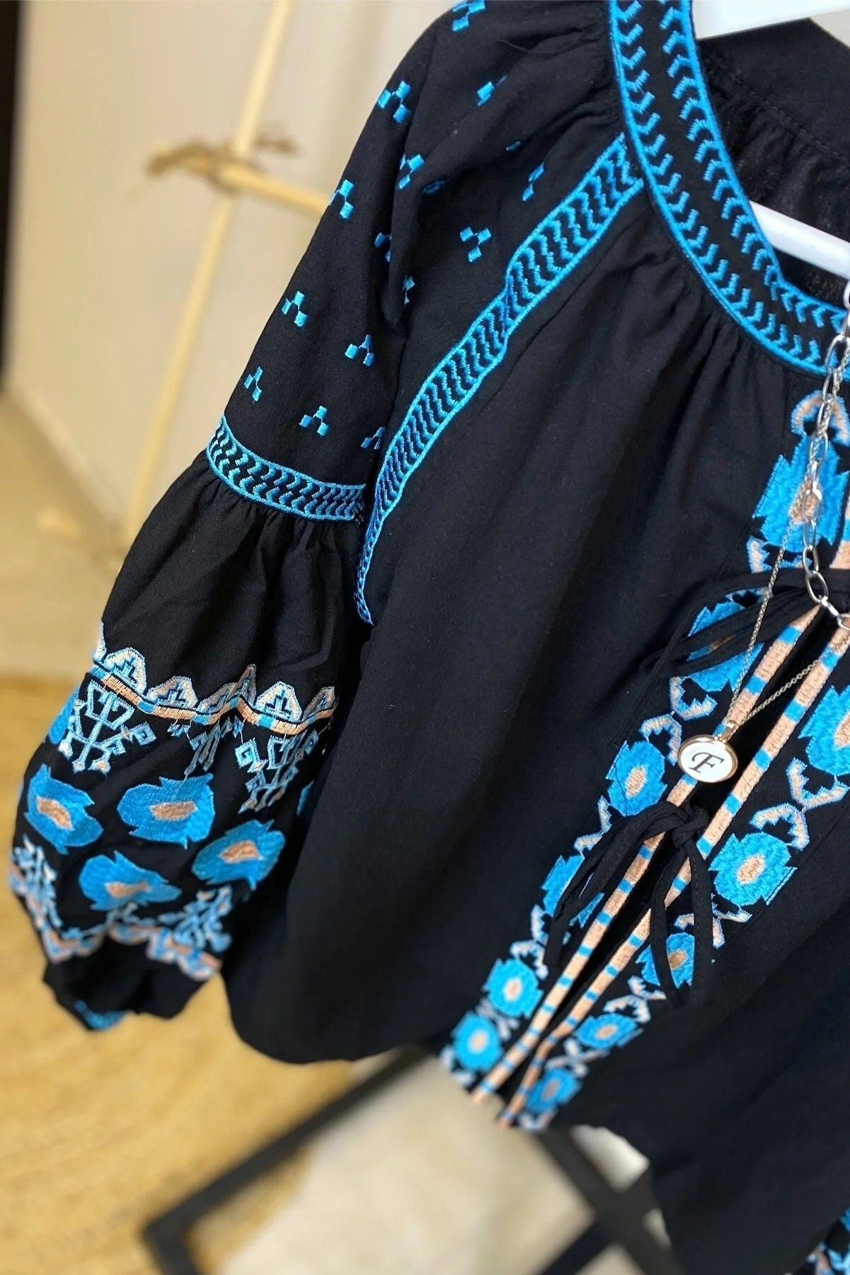 Bohemian Style Embroidered Blouse Cardigan