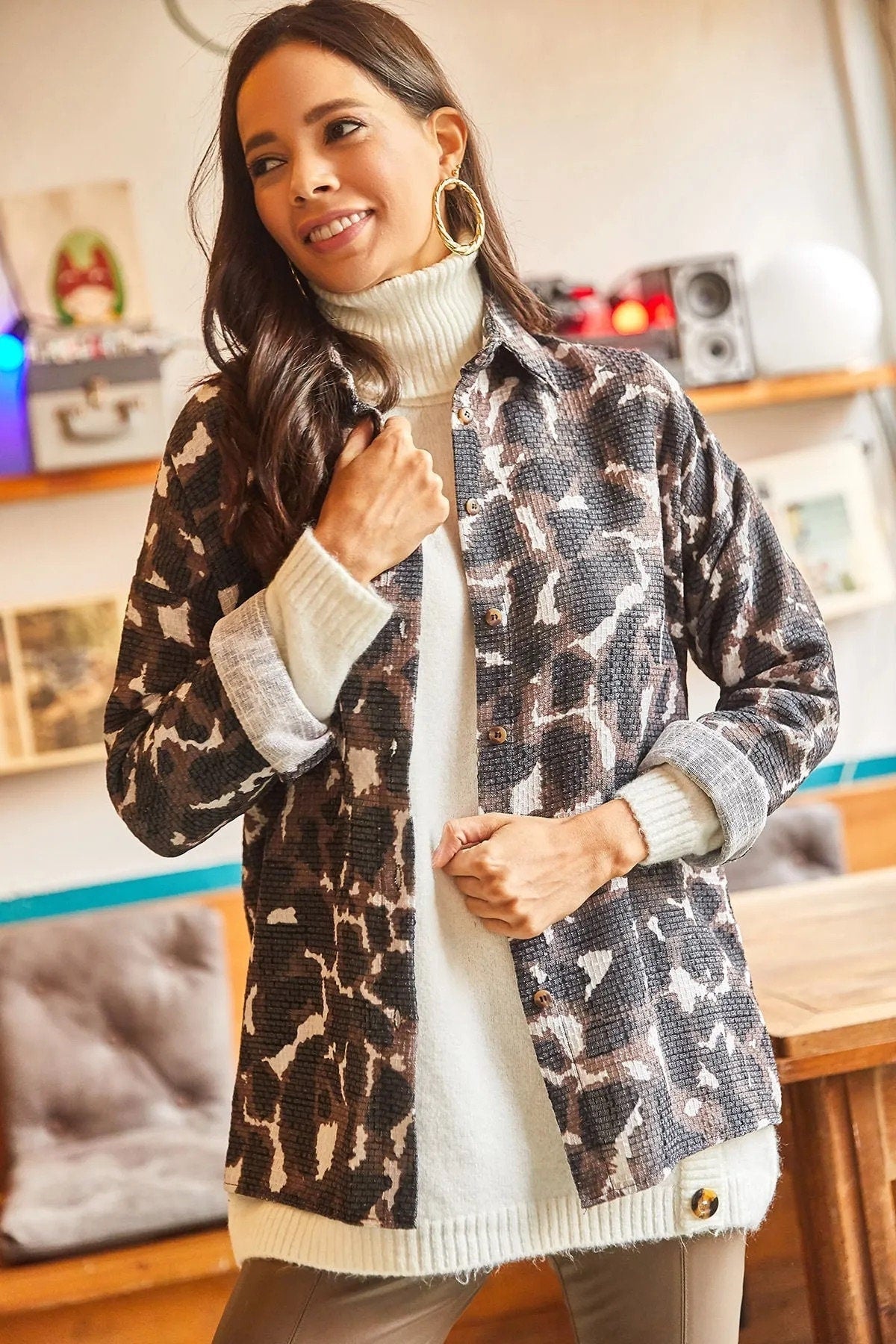 Sobrecamisa de leopardo