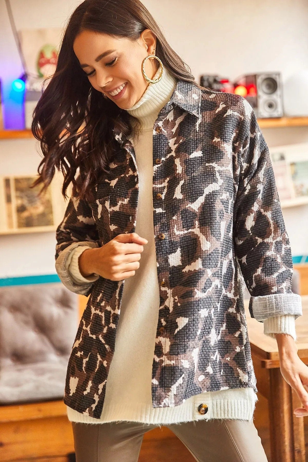 Sobrecamisa de leopardo