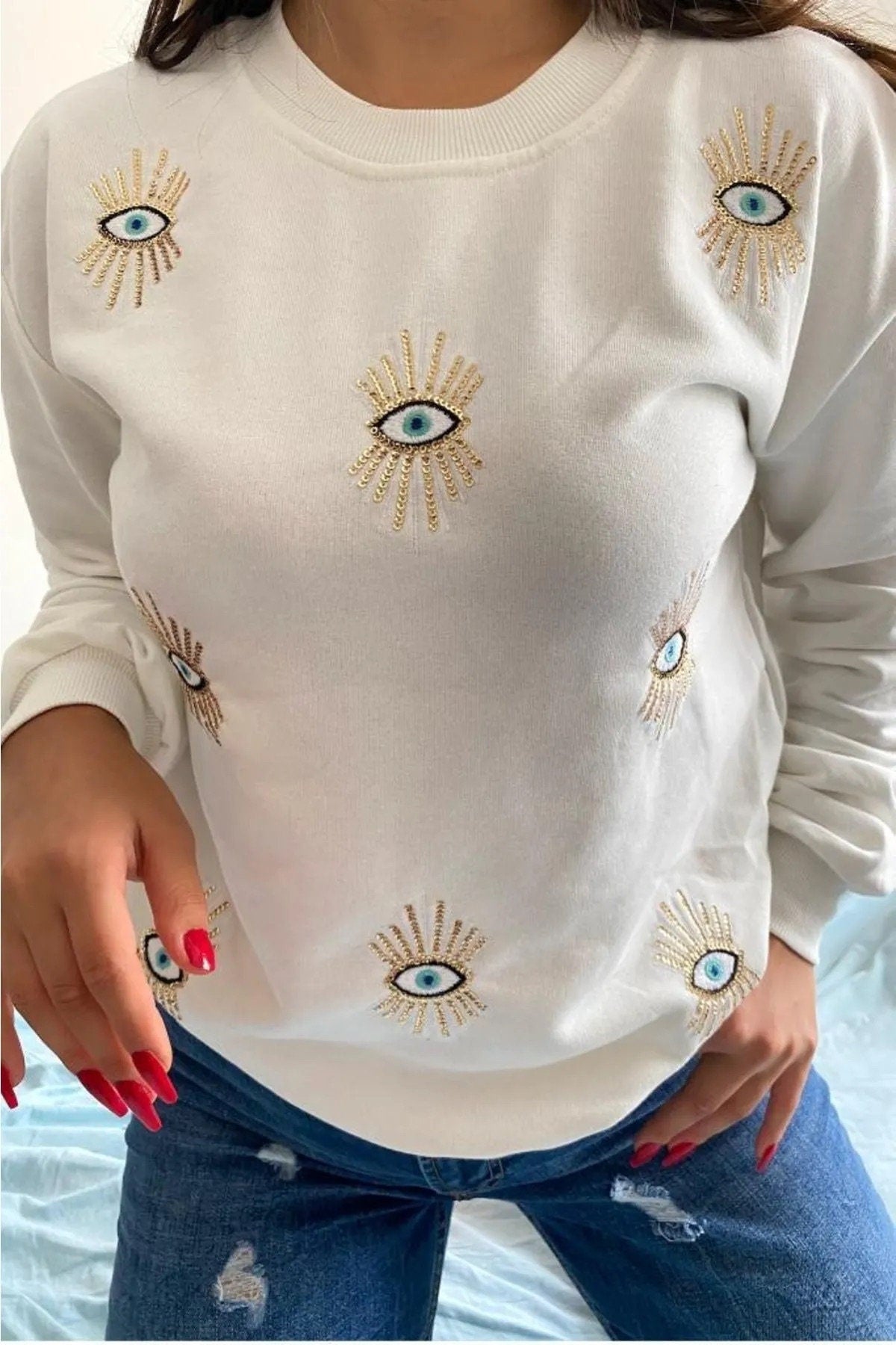 Nazar Boncuğu Sweatshirt