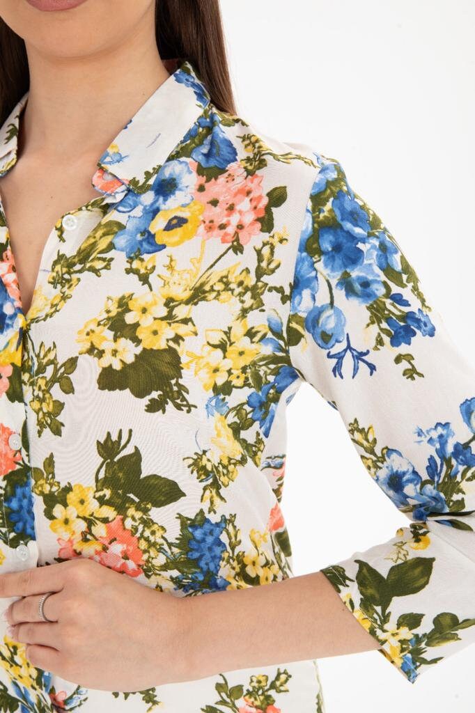 Sophia Casual Floral Button Down Shirt
