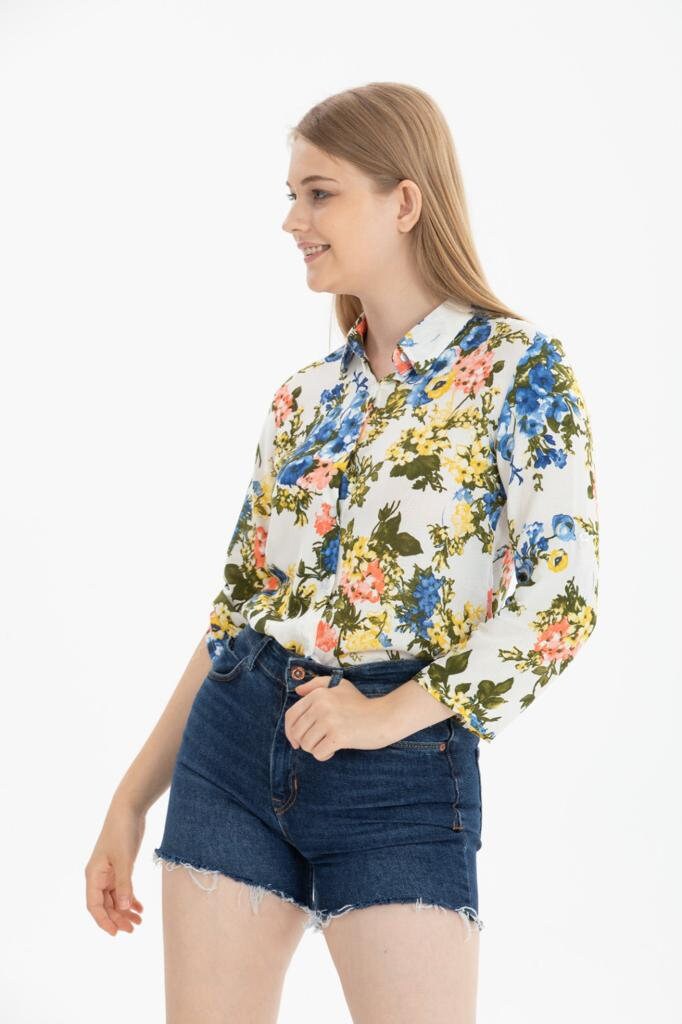 Sophia Casual Floral Button Down Shirt