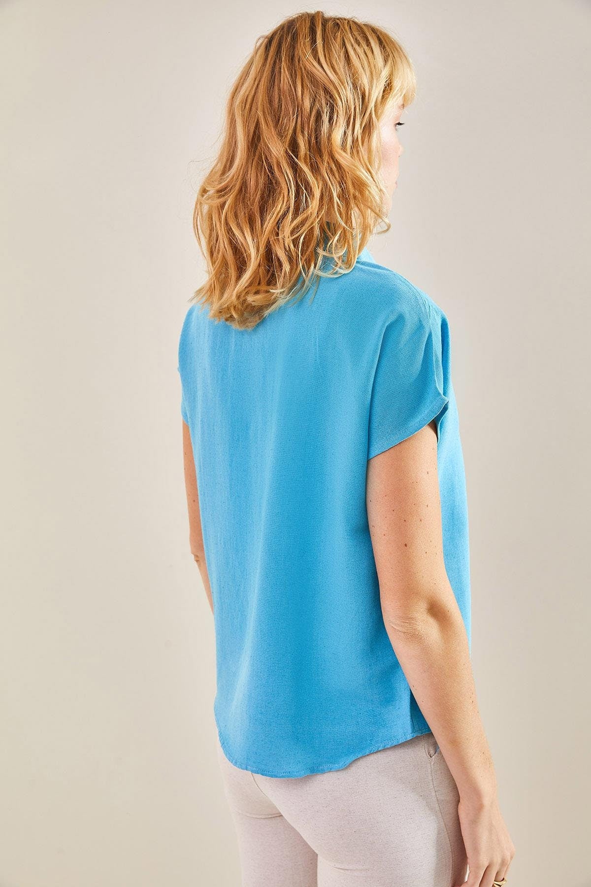 Camila Fuschia Linen Short Sleeve Button-Down Shirt