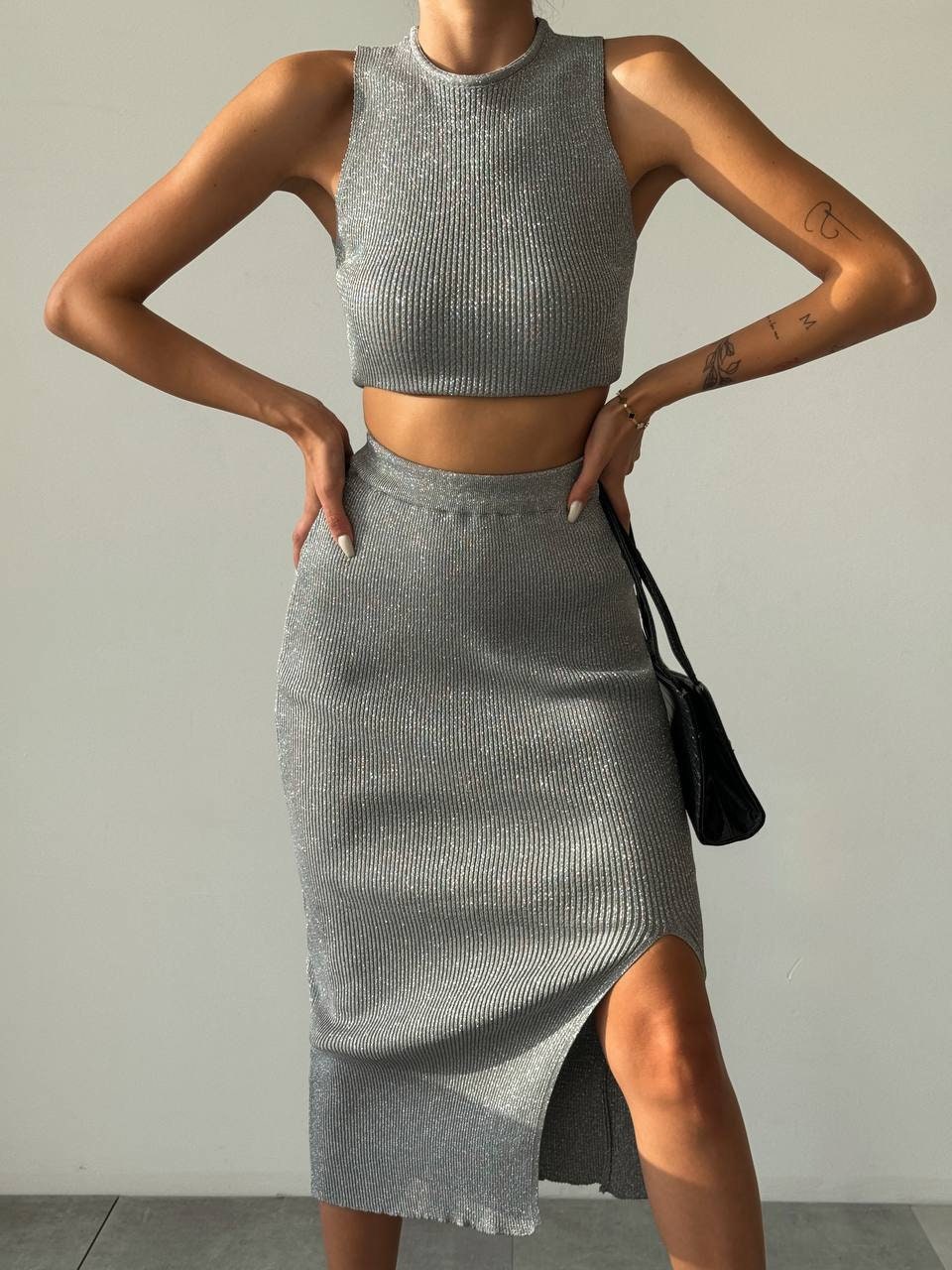 Conjunto de falda de dos piezas ajustado